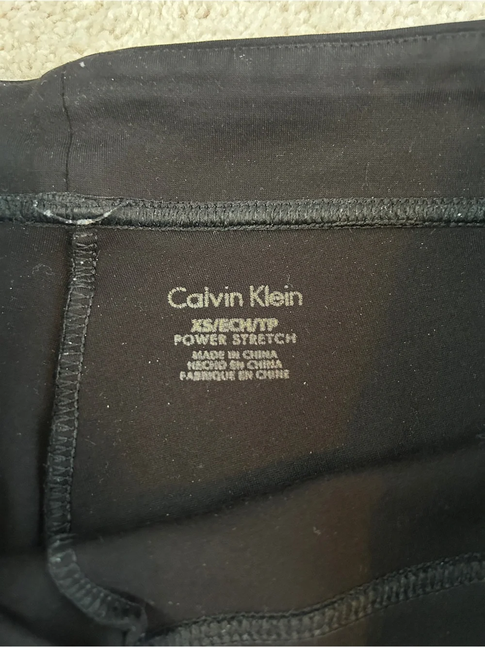 Calvin Klein Black Slim Ponte Pull-On Pants